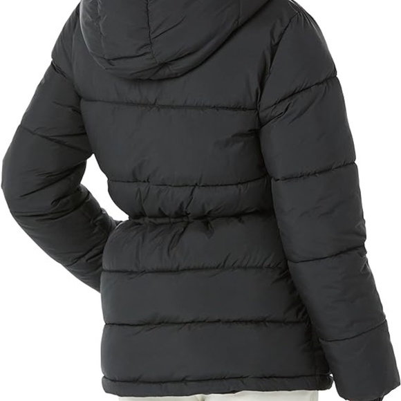 Amazon Essentials Puffer Jacket Drawstring Waist Detachable Hood Black Sz Medium - Picture 13 of 14